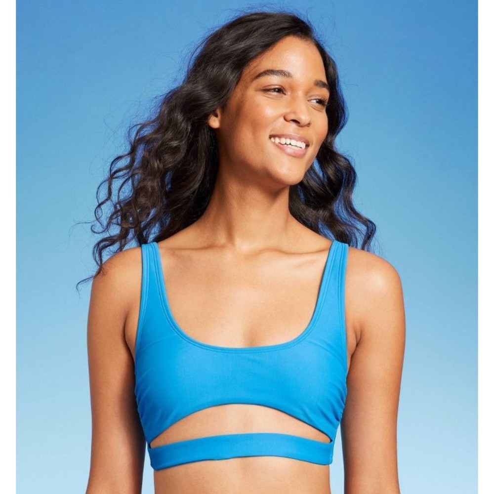 NWT, Size M, Women's Cut Out Bralette Bikini Top - Wild Fable (F6)